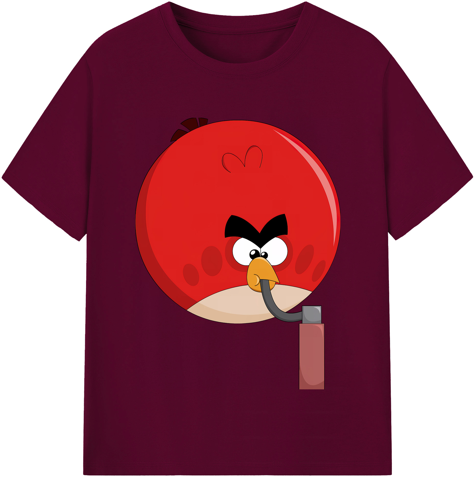 （画像用） Angry Birds アングリーバード レディースカジュアルプリントTシャツ（綿100％）